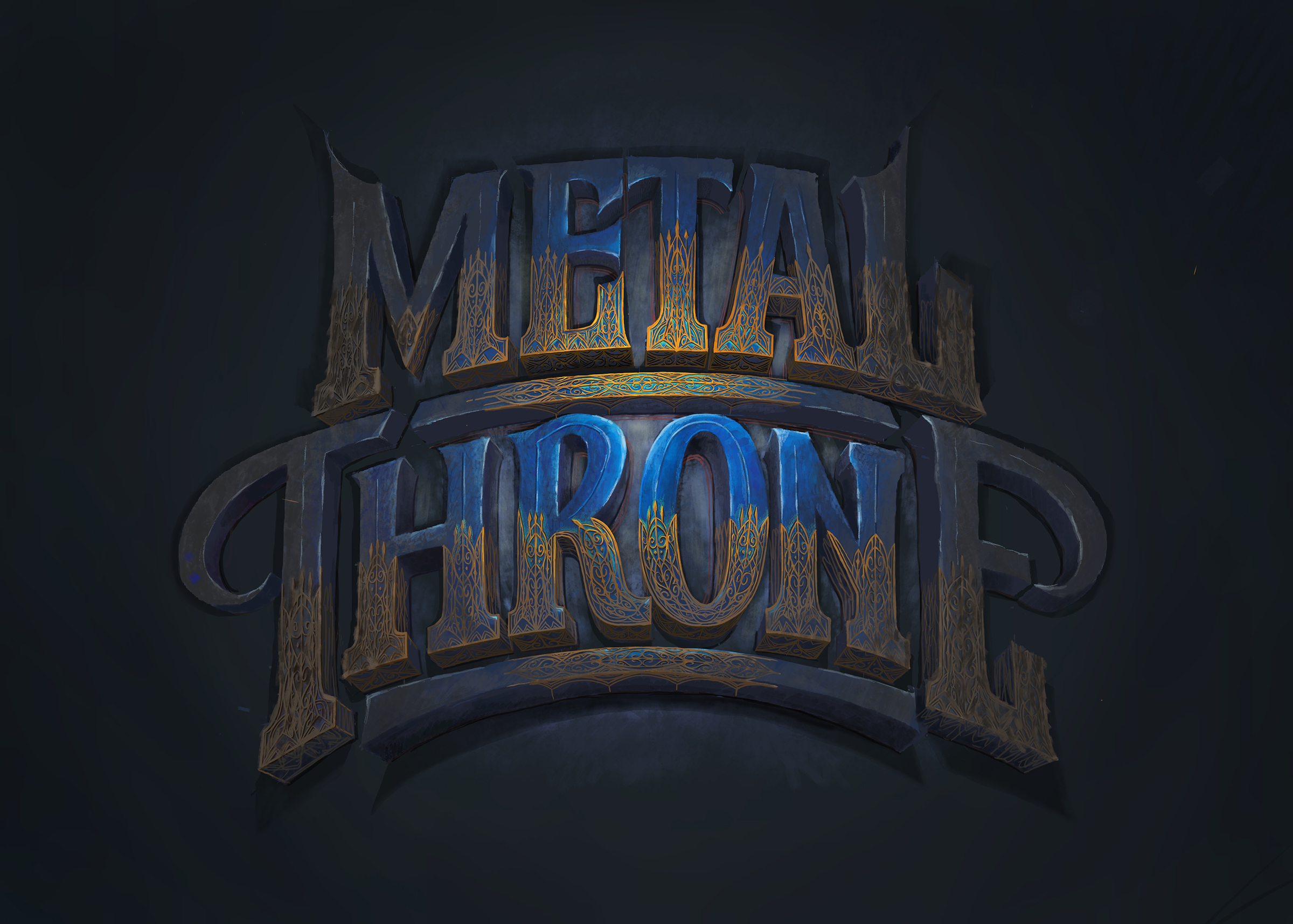 Metal throne